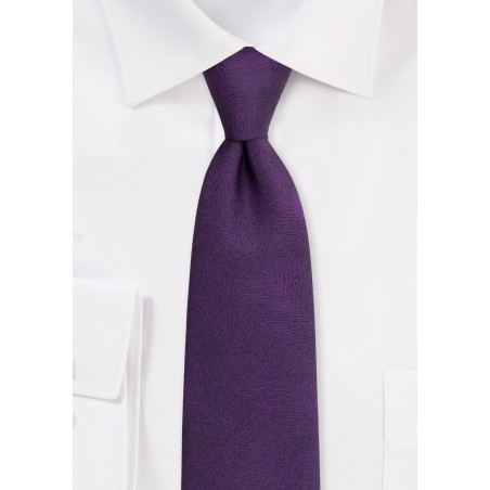 Lapis Purple Mens Tie with Wood Grain Texture