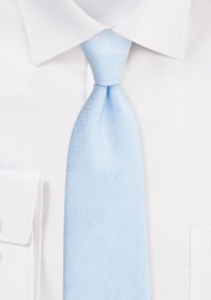 Ice Blue Tie with Wood Grain Weave
