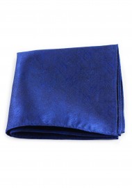 Grain Textured Pocket Square Hanky in Dress Blue
