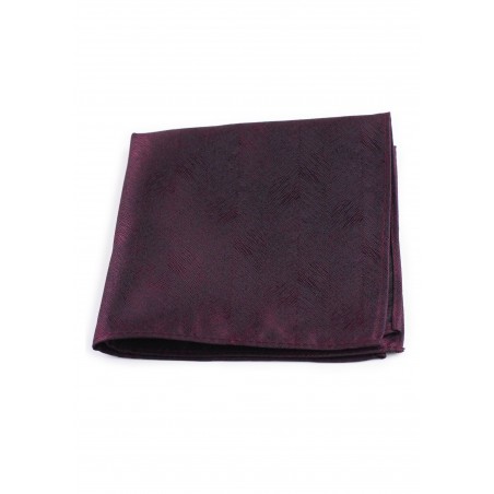 Wood Grain Textured Pocket Square in Wine