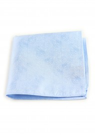 Wood Grain Textured Pocket Square Hanky in Ice Blue