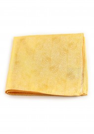 Wood Grain Textured Pocket Square Hanky in Sunflower