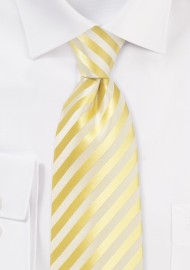 Daffodil Yellow Striped Kids Tie