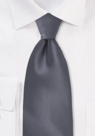 Solid Charcoal Grey Tie for Kids
