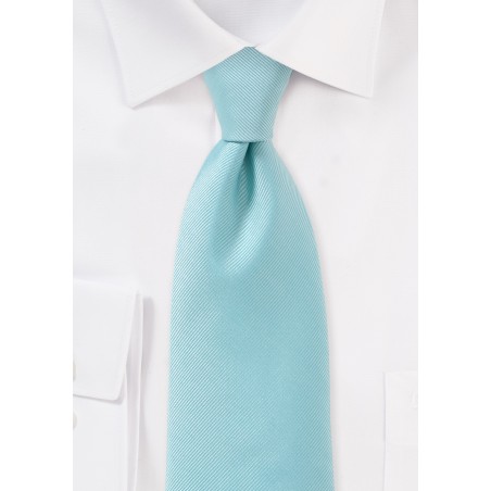 Pale Aqua Blue Tie in XL Length
