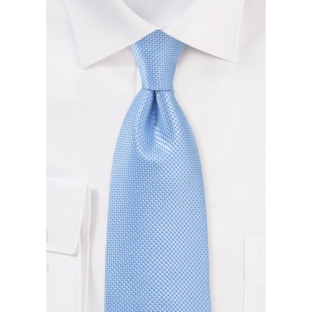 Light Blue Kids Tie with Textured Weave