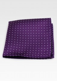 Grape Purple Polka Dot Pocket Square