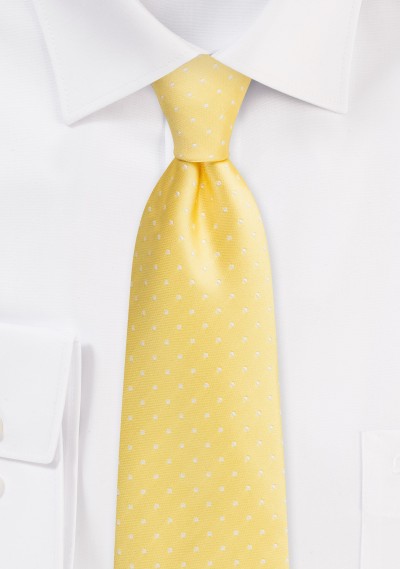 Polka Dot Tie in Dark Yellow
