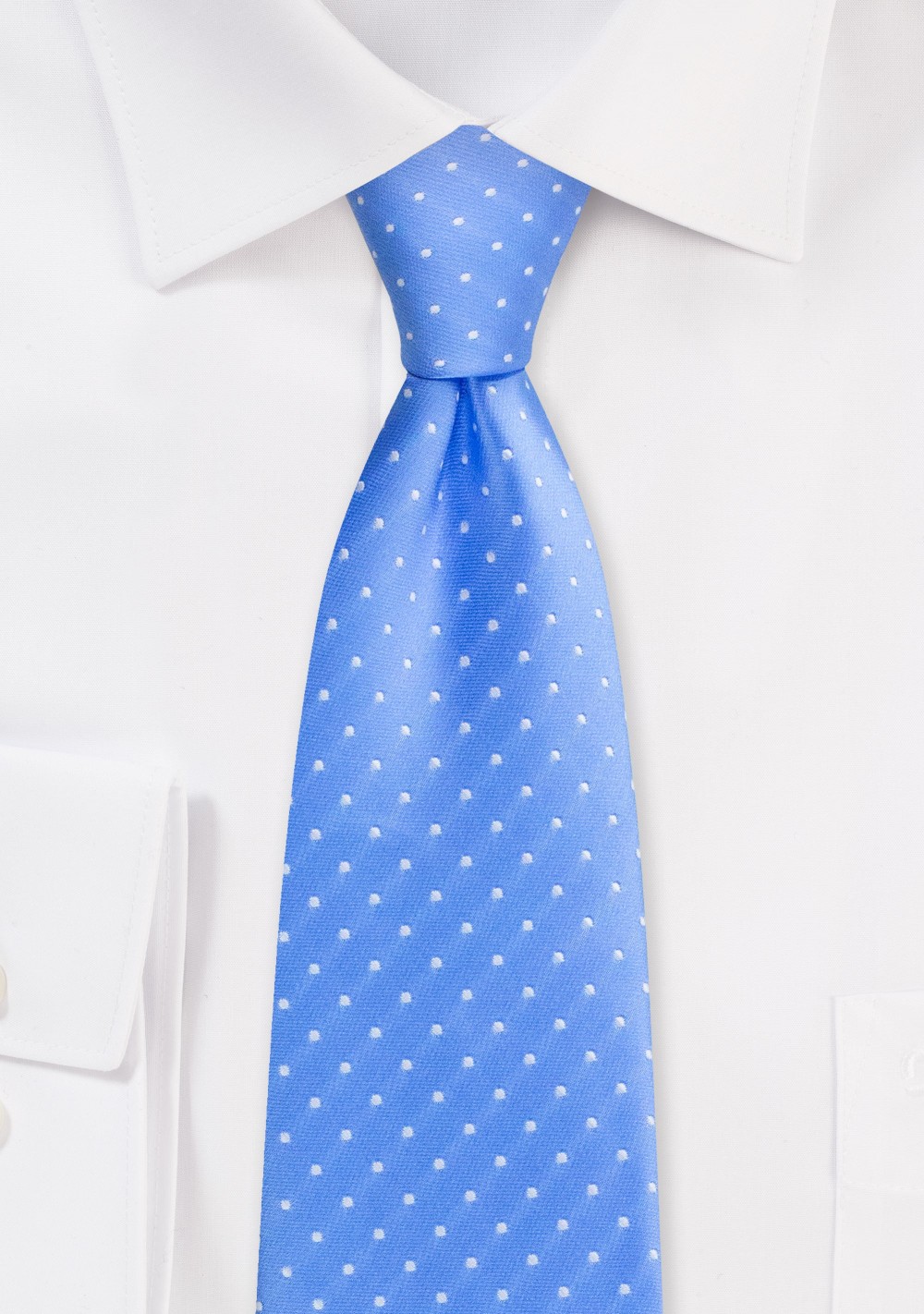 Coastal Blue Polka Dot Tie in XL Length