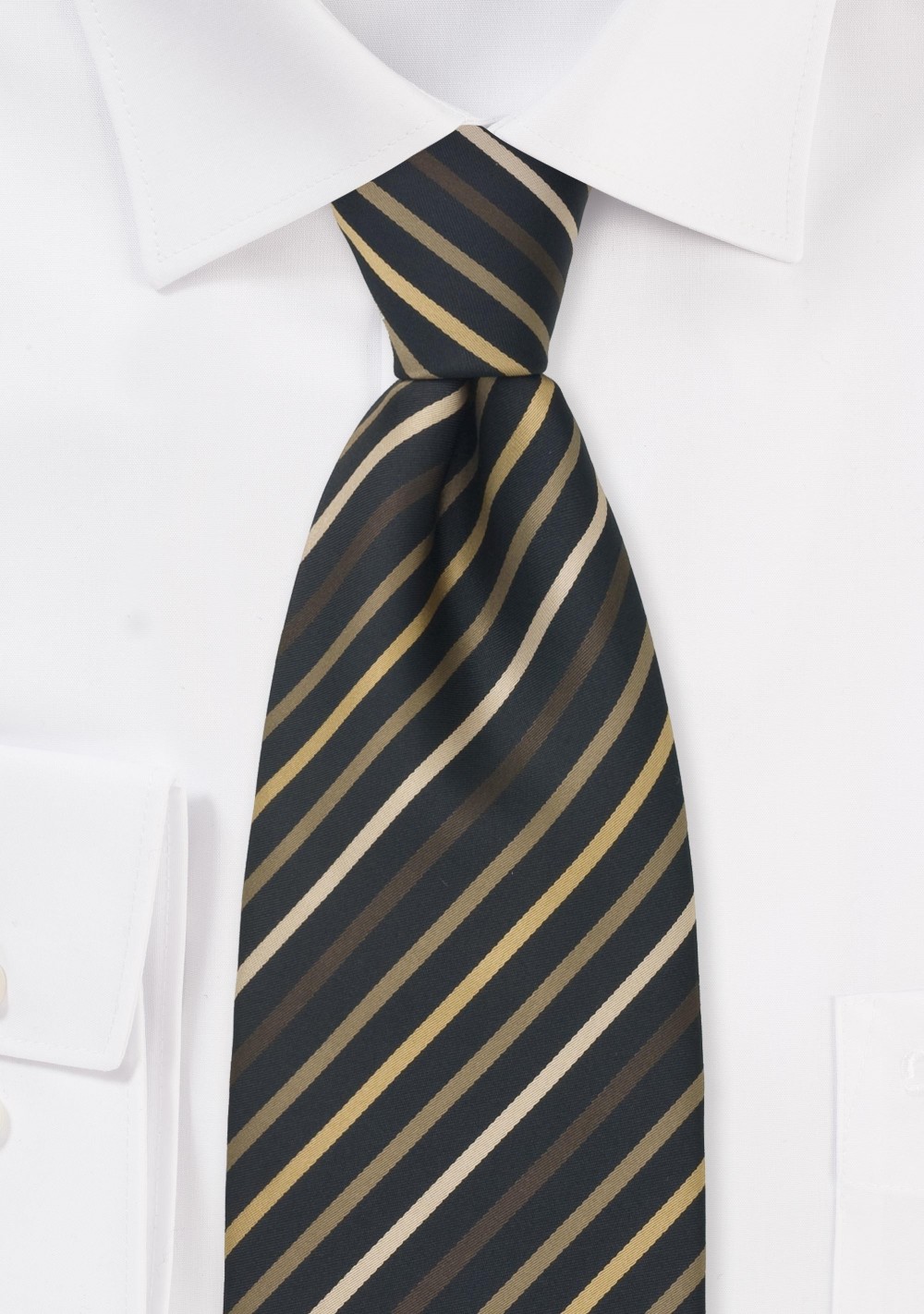 Black and Brown Striped Tie