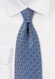 Grayish Blue Designer Necktie