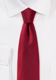Skinny Tie in Cherry Red