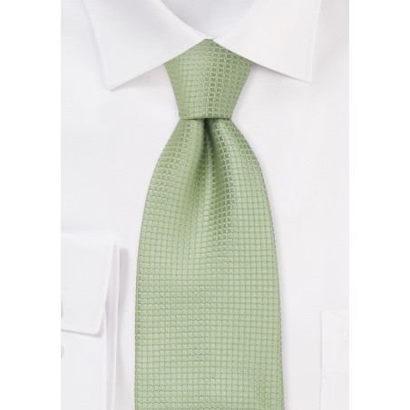 Extra Long Ties - Light apple green XL necktie