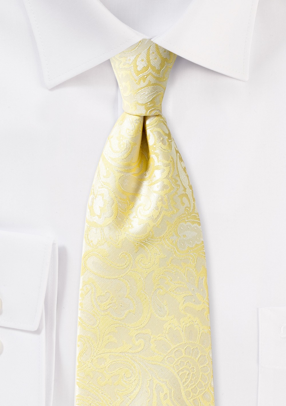 Sunshine Yellow Paisley Tie