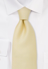 Men's neck ties -  Light lemon-yellow tie