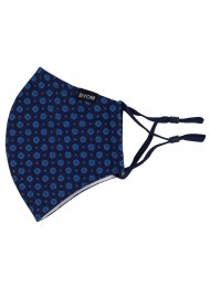 navy blue fabric face masks with filter flat