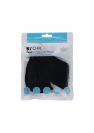 Black Microfiber Filter Adjustable Face Mask in Bag