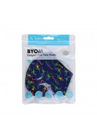 Colorful gecko print face mask in bag