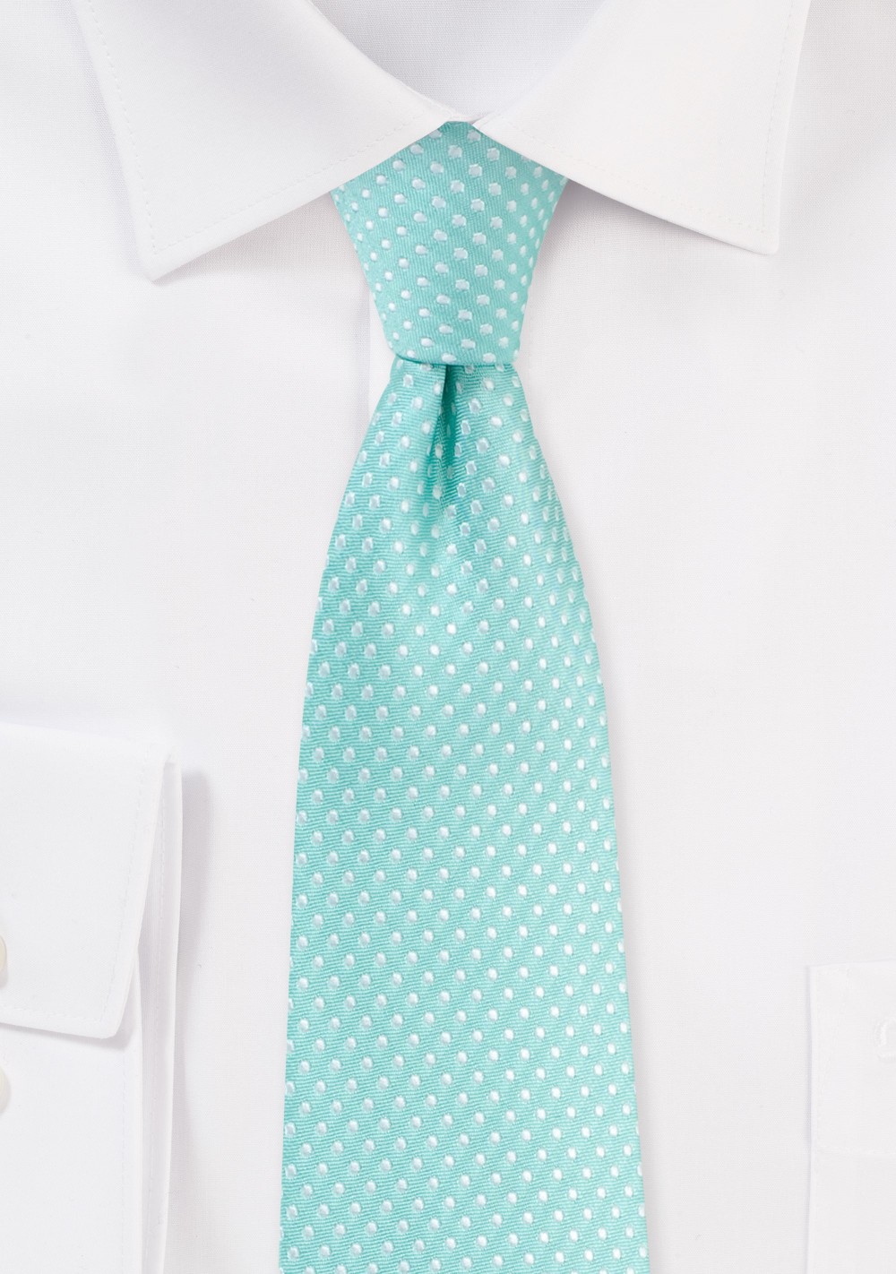 Bright Pool Colored Pin Dot Tie