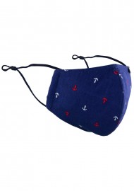 Mask in Navy Anchor Print