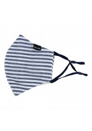 Bengal Stripe Mask in Navy and White