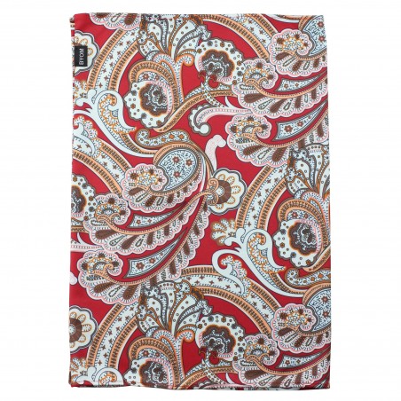 paisley gaiter in red and golds