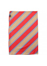 gold and coral red neck gaiter stripes