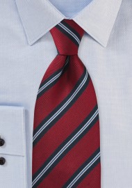 Regimental Tie in Red and Navy Blue