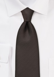 Textured Tie in Dark Brown