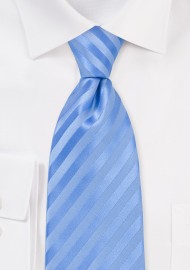 Tonal Light Blue Striped Necktie for Kids