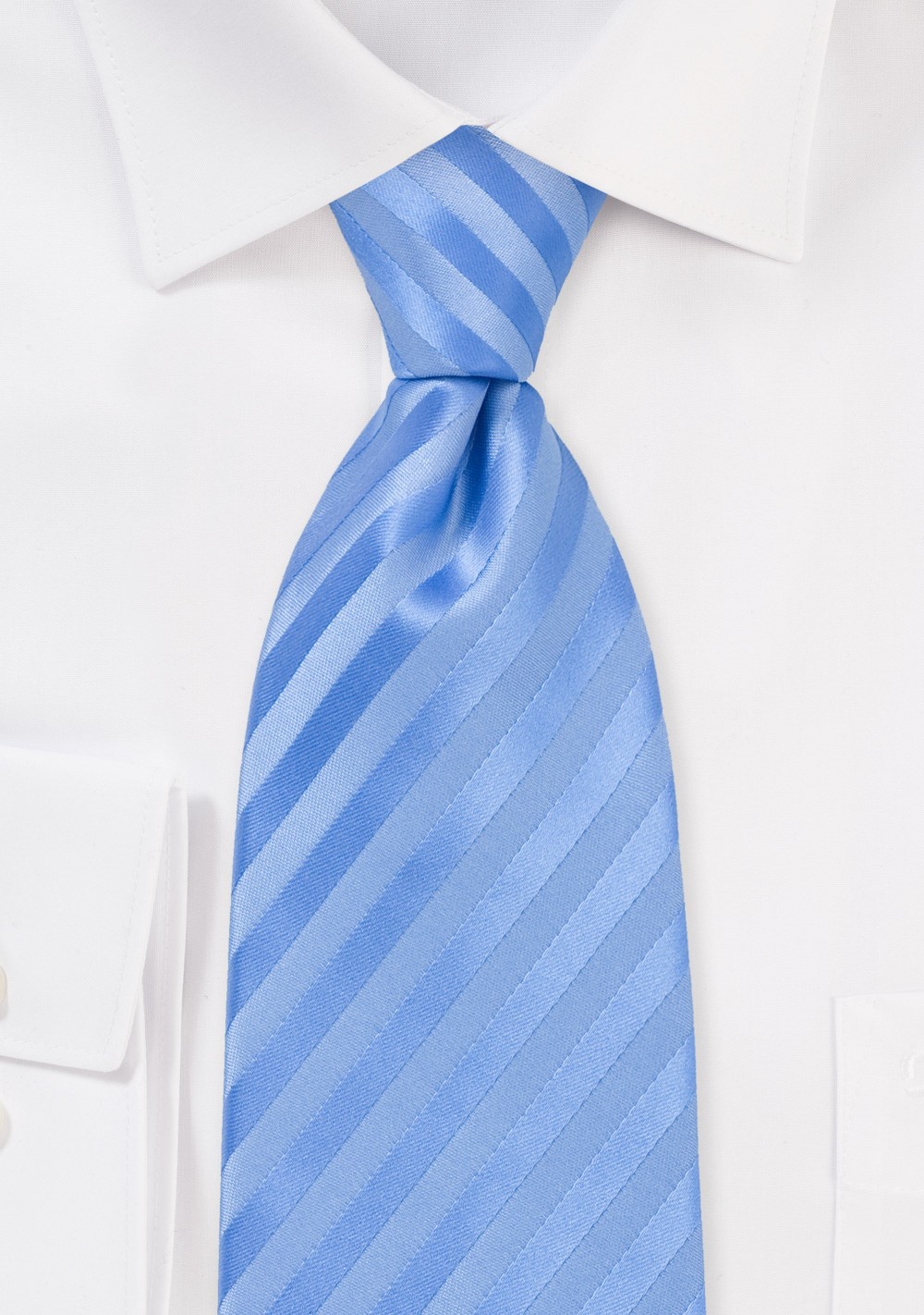 Tonal Light Blue Striped Tie