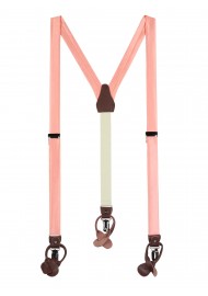 Solid Peach Pink Suspenders