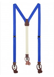 Marine Blue Fabric Suspenders