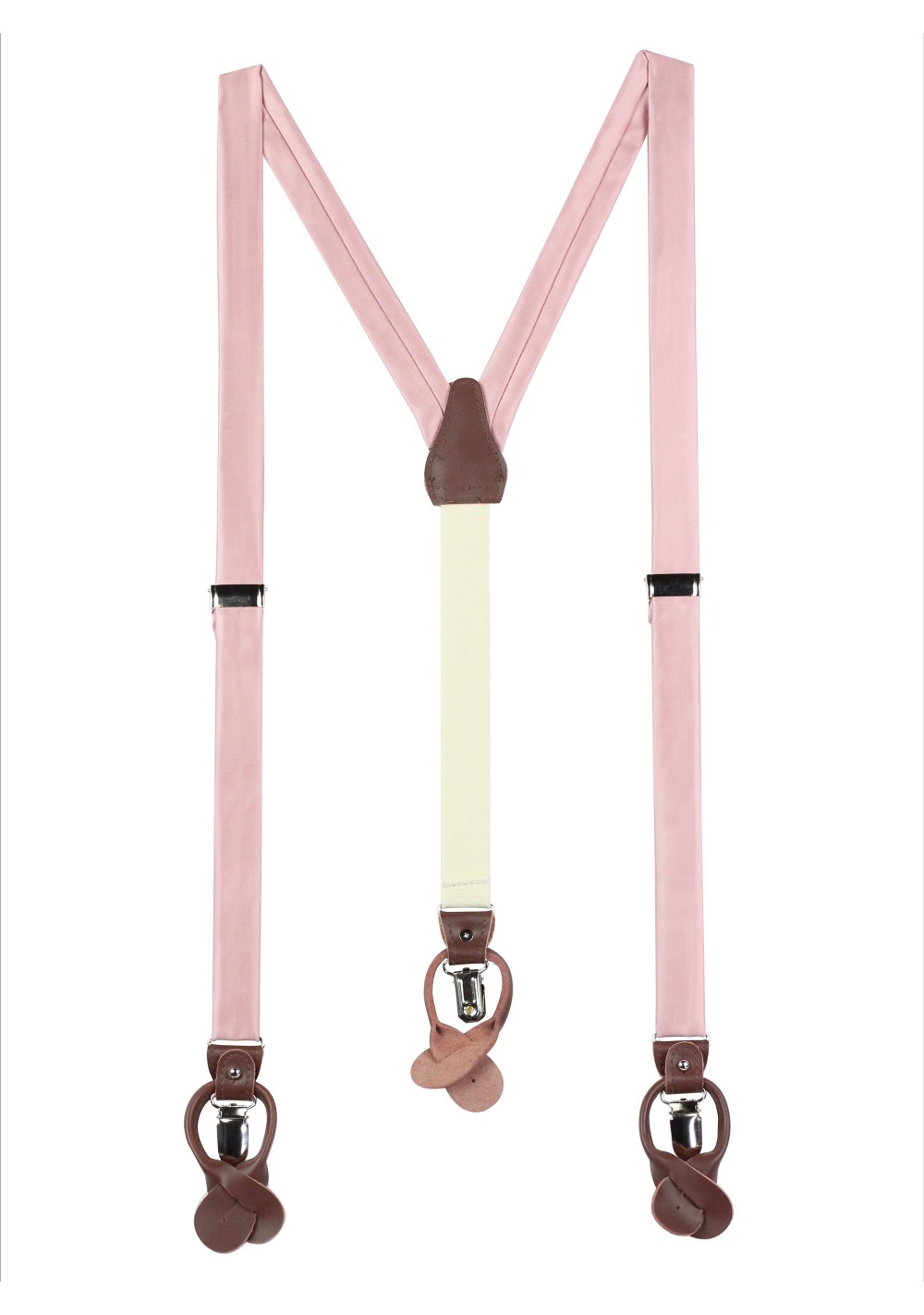 Soft Pink Wedding Suspenders