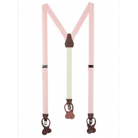 Suspenders in Peach Blush Pink