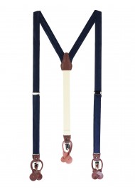 Dark Navy Fabric Suspenders