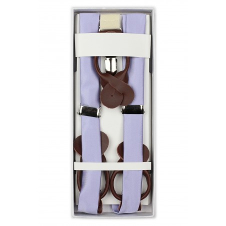 Elegant Summer Suspenders in Lavender in Box