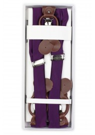 Bright Purple Mens Suspenders in Box
