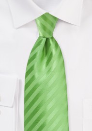 Solid Striped Tie in Midori Green