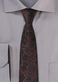 Fig Red Floral Silk Tie