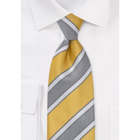 Graphic Striped Tie in Lemon