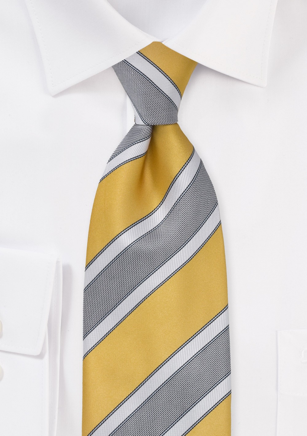 Graphic Striped Tie in Lemon
