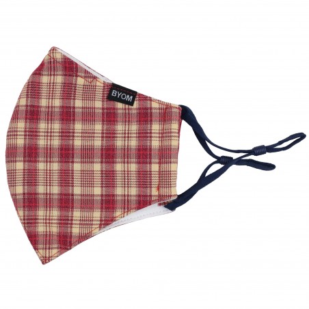 Red and Cream Plaid Mask Flat