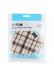 Adjustable Filter Face Mask in Fall Plaid in Bag