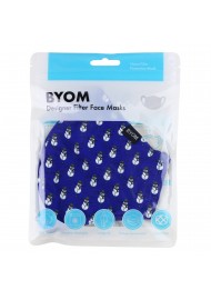 Snowman Print Face Mask in Royal Blue in Bag