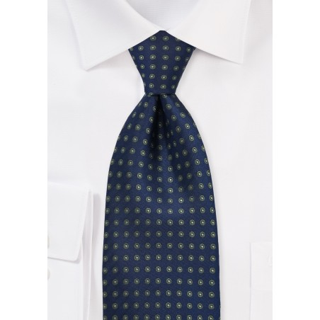 Dark Blue and Green Dotted Tie | Cheap-Neckties.com
