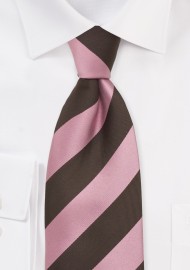 Kids Silk Tie in Pink and Brown
