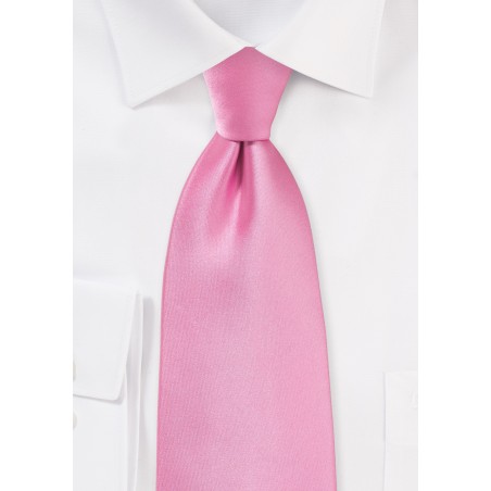 Solid Bright Pink Necktie
