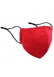Solid Red Cotton Filter Mask