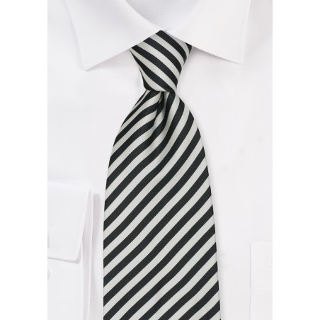 Extra Long Mens Silk Ties - Striped Tie "Signals" by Parsley
